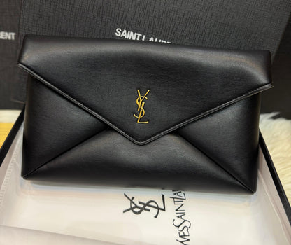 S-A-I-N-T L-A-U-R-E-N-T Cassandre Mini Leather Crossbody Bag – Luxury Women Bag (Black)