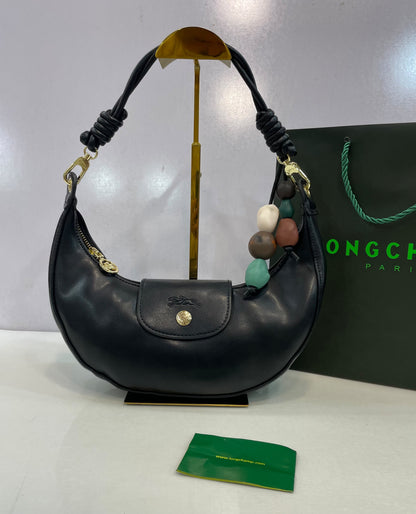 L-O-N-G-C-H-A-M-P Le Pliage Xtra Shoulder Bag M – Master Quality Women Bag (Black)