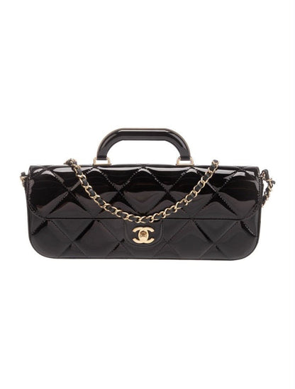 C-H-A-N-E-L 2025 Large Patent Top Handle Bag – Fall/Winter Collection | Premium Quality Women Bag (Black)