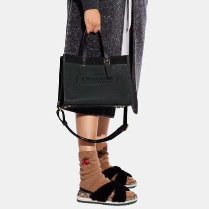 C-O-A-C-H FIELD TOTE 30 COLORBLOCK WITH BADGE – Women Bag (Black)