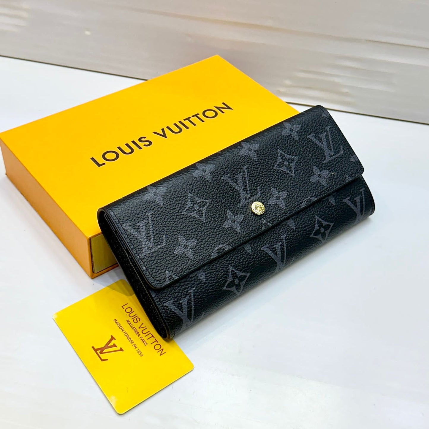 NEW DESIGN – LV Brand Wallet (Official Model) (Black)