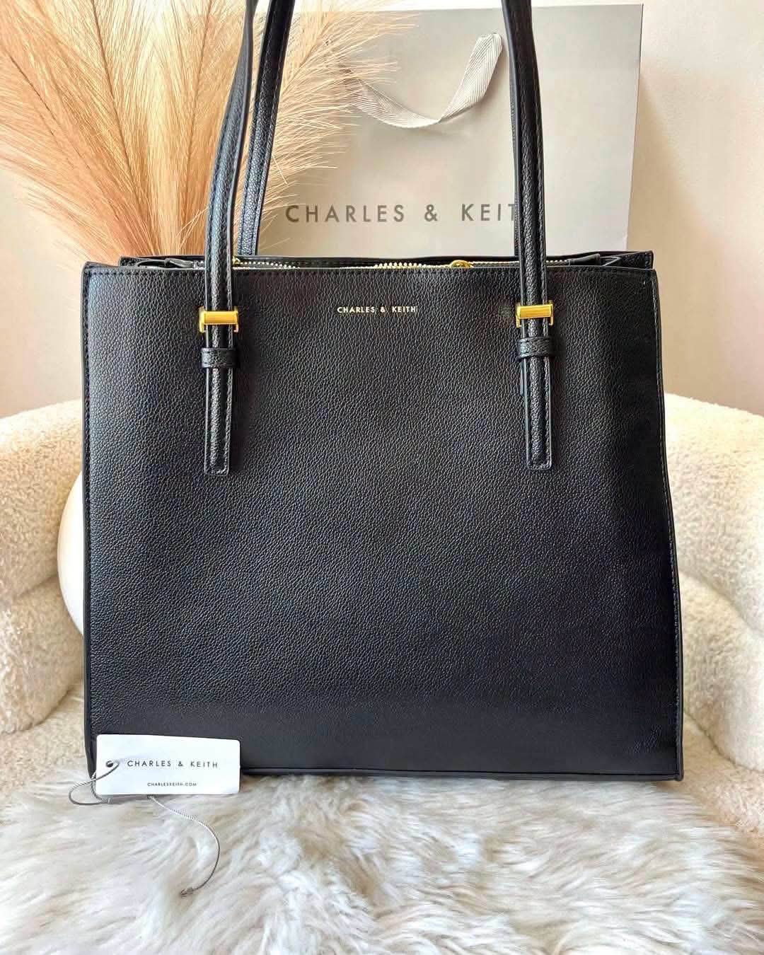 C-H-A-R-L-E-S & K-E-I-T-H Sansa Tote Bag – Premium Quality Women Bag (Black)