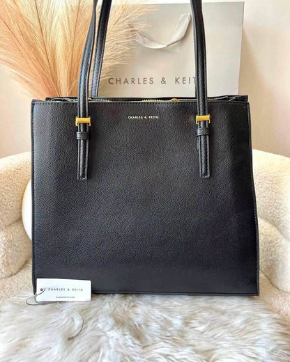 C-H-A-R-L-E-S & K-E-I-T-H Sansa Tote Bag – Premium Quality Women Bag (Black)