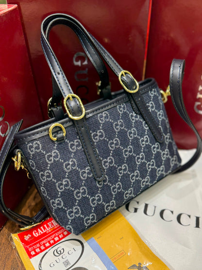 G-U-C-C-I GG Emblem Mini Bag – Luxury Women Bag (Black)