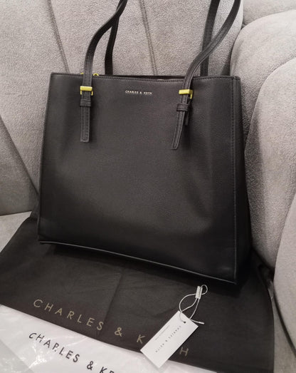 C-H-A-R-L-E-S & K-E-I-T-H Sansa Tote Bag – Premium Quality Women Bag (Black)