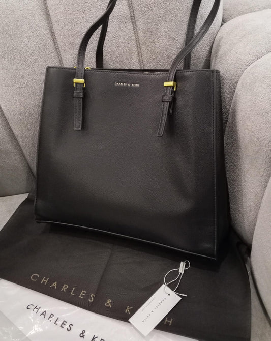 C-H-A-R-L-E-S & K-E-I-T-H Sansa Tote Bag – Premium Quality Women Bag (Black)