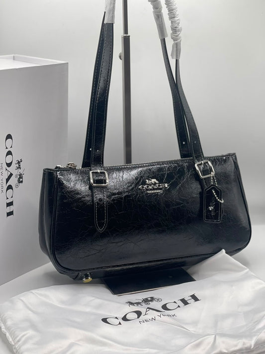 C-O-A-C-H Asher Shoulder Bag – Premium Quality Women Bag | Brand Box & Dust Bag (Black)