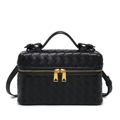 BOTTEGA VENETA Bang Bang Intrecciato Leather Vanity Case – Women Bag (Black)