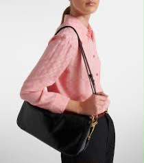 G-U-C-C-I Half Horsebit Medium Shoulder Bag – Premium Quality Women Bag | Brand Box Packaging (Black)