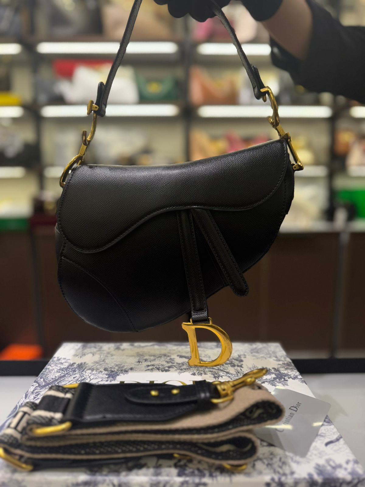 DIOR Saddle Bag – Premium Quality Designer Women Bag (Black)