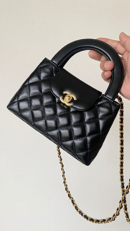C-H-A-N-E-L KELLY MINI BAG SHINY AGED – Women Bag (Black)