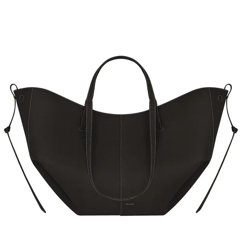 P-O-L-È-N-E CYME EDITION TEXTURED TAUPE – Women Bag (Black)