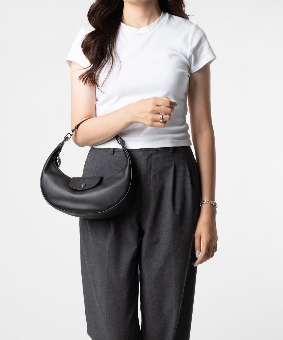 L-O-N-G-C-H-A-M-P Le Pliage Xtra Shoulder Bag M – Master Quality Women Bag (Black)