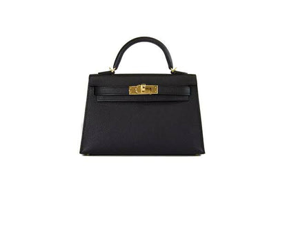 HERMÈS KELLY SELLIER 25CM – Women Bag | Luxury Leather Top Handle & Shoulder Bag (Black)