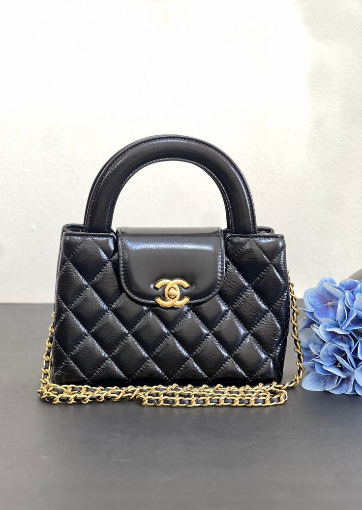C-H-A-N-E-L KELLY MINI BAG SHINY AGED – Women Bag (Black)