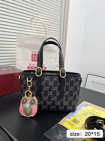 G-U-C-C-I GG Emblem Mini Bag – Luxury Women Bag (Black)