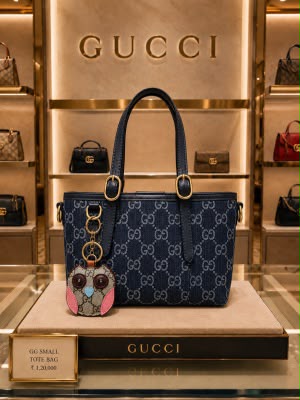 G-U-C-C-I GG Emblem Mini Bag – Luxury Women Bag (Black)