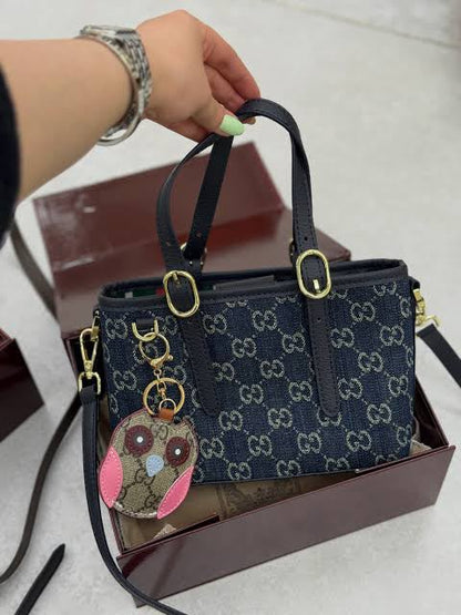 G-U-C-C-I GG Emblem Mini Bag – Luxury Women Bag (Black)