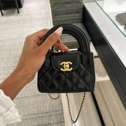 C-H-A-N-E-L KELLY MINI BAG SHINY AGED – Women Bag (Black)