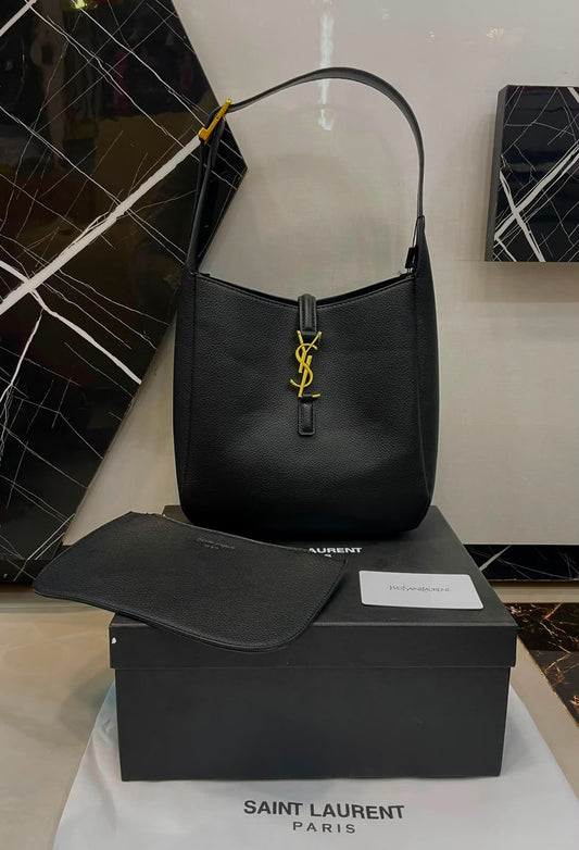 Y-S-L Saint Laurent Paris Le 5 à 7 Supple Small Hobo Bag – Grained Leather | Master Quality | Black
