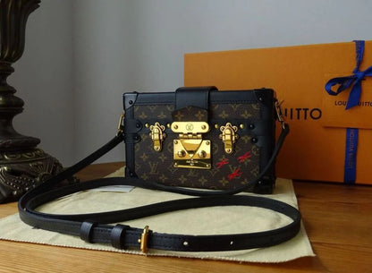 L-O-U-I-S V-U-I-T-T-O-N TRUNK CROSSBODY WITH LONG STRAP – Women Bag (Black Design A)