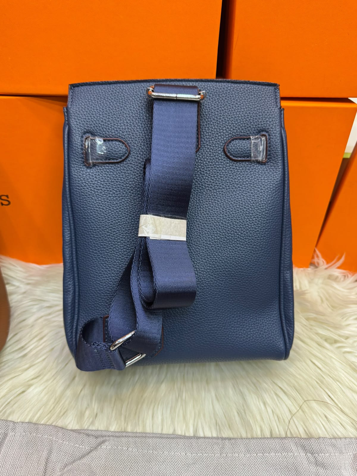 H-E-R-M-E-S Hac a Dos PM Backpack – Premium Backpack (Blue)