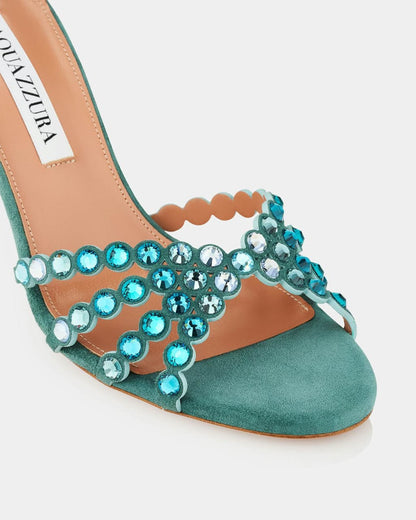 A-Q-U-A-Z-Z-U-R-A Tequila Mule 75 – Luxury Women Footwear (Aqua Blue)