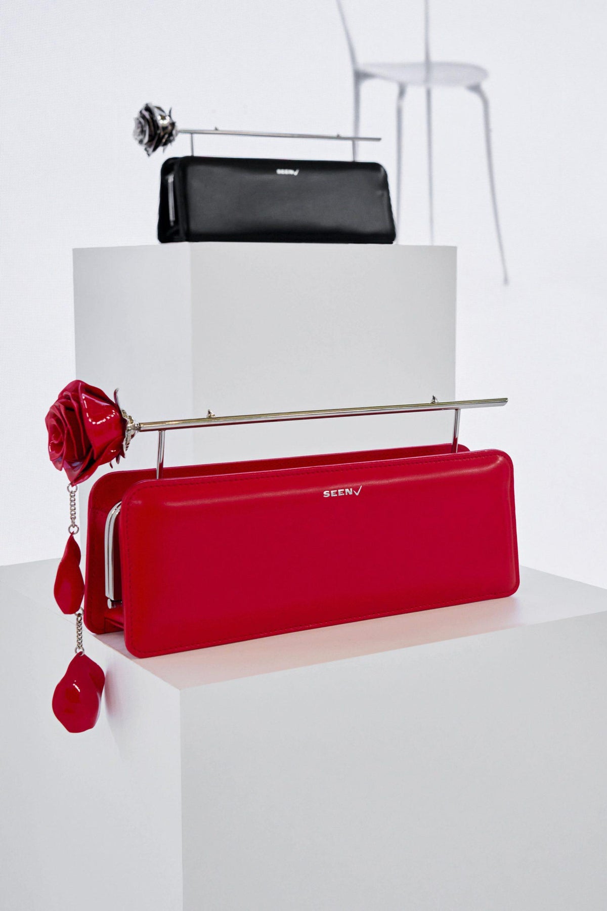 S-E-E-N Users Rose 11 Handbag – Premium Women Bag with Long Belt (Black)