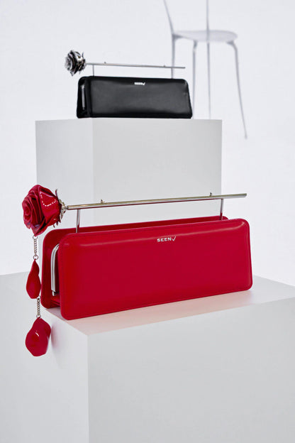 S-E-E-N Users Rose 11 Handbag – Premium Women Bag with Long Belt (Red)
