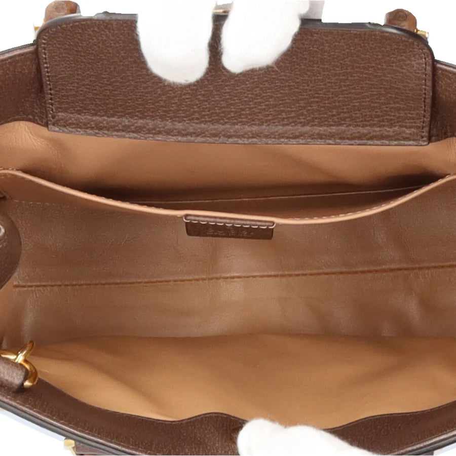 GUCCI Diana NM Bamboo Handle Tote – GG Canvas Women Bag