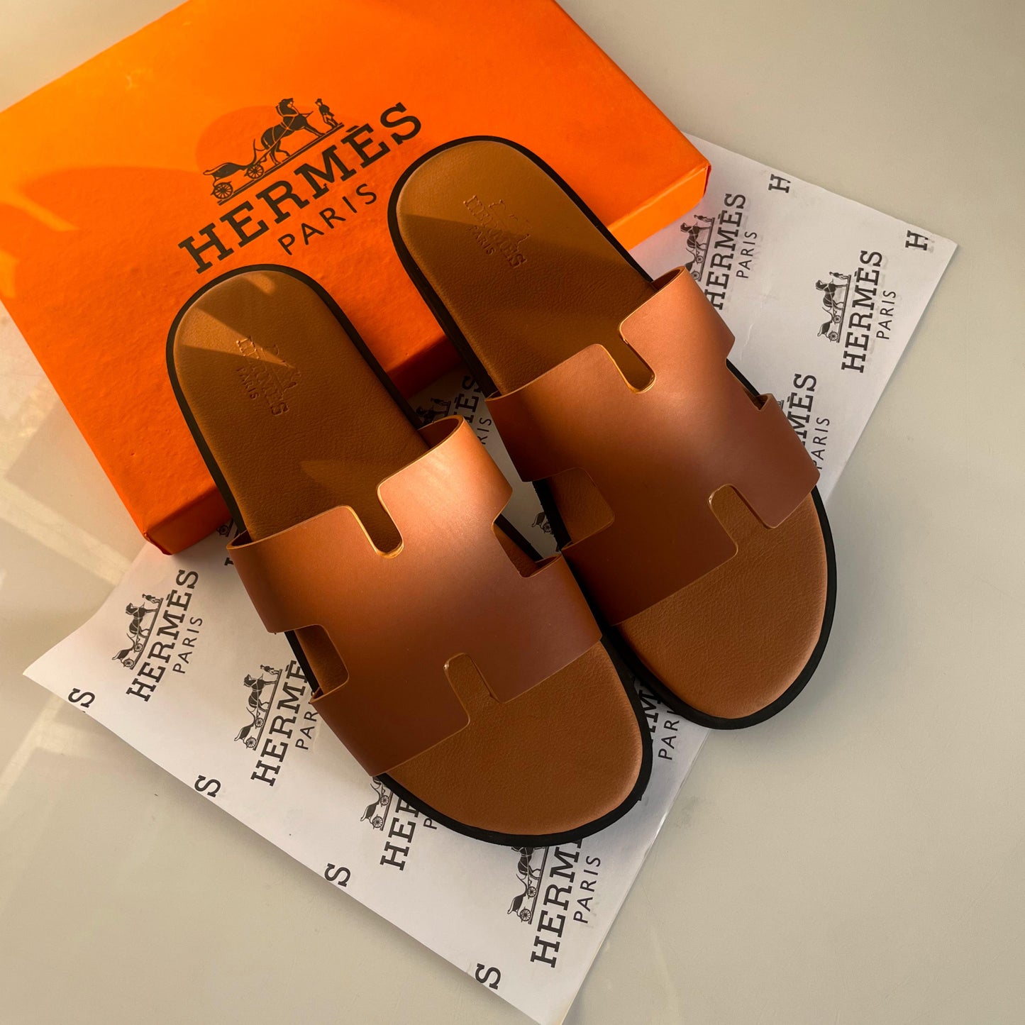 Hermès Izmir Sandal – Gents Men Sandal | Premium Quality (Brown)