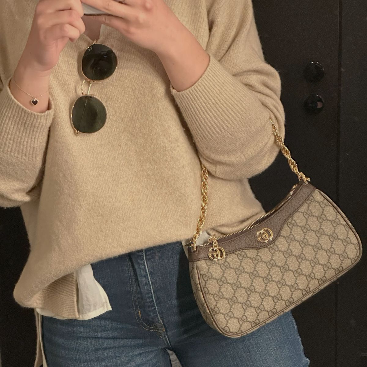 GUCCI Ophidia Small Shoulder Bag – Premium Quality (Grey)