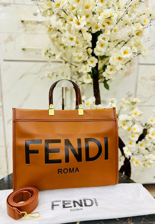 F-E-N-D-I Premium Tote Women Bag – Luxury Edition (Brown)
