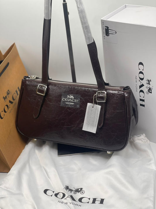 C-O-A-C-H Asher Shoulder Bag – Premium Quality Women Bag | Brand Box & Dust Bag (Brown)