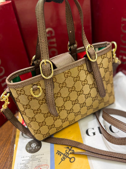 G-U-C-C-I GG Emblem Mini Bag – Luxury Women Bag (Chocolate Brown)