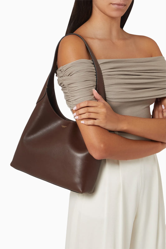 C-O-A-C-H Brooklyn 28 Shoulder Bag – Leather | Hong Kong Import | Branded Magnetic Box (Brown)