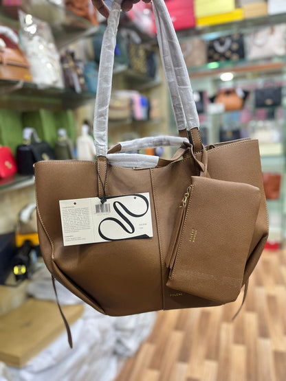 P-O-L-È-N-E CYME EDITION TEXTURED TAUPE – Women Bag (Brown)