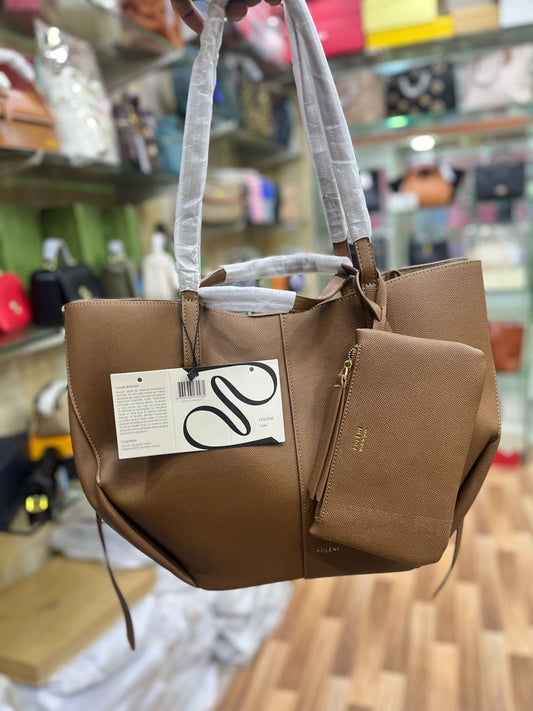 P-O-L-È-N-E CYME EDITION TEXTURED TAUPE – Women Bag (Brown)