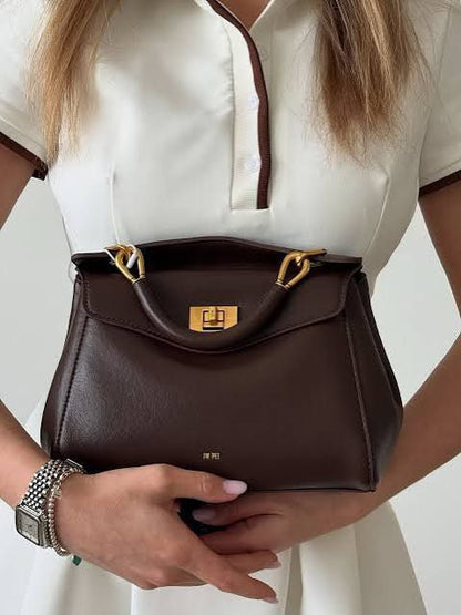 JW PEI Lucia Classic Top Handbag – Premium Women Bag (Brown)