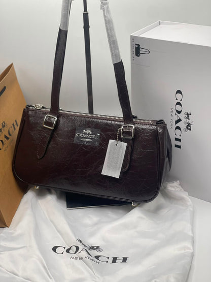 C-O-A-C-H Asher Shoulder Bag – Premium Quality Women Bag | Brand Box & Dust Bag (Brown)