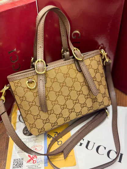 G-U-C-C-I GG Emblem Mini Bag – Luxury Women Bag (Chocolate Brown)