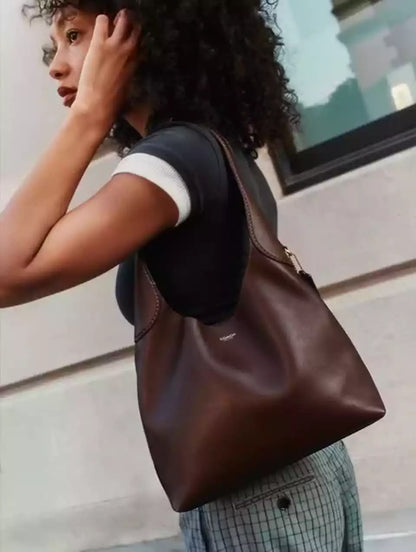 C-O-A-C-H Brooklyn 28 Shoulder Bag – Leather | Hong Kong Import | Branded Magnetic Box (Brown)