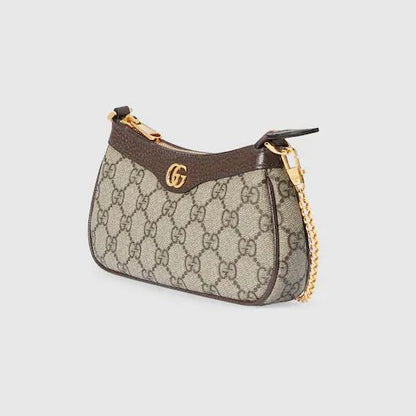 GUCCI OPHIDIA SMALL BAG – Women Bag (Brown Beige)