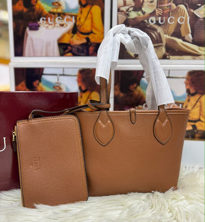 G-U-C-C-I Totissima Reversible Tote Bag – Premium Quality Women Bag | Double Box & Dust Bag (Brown)