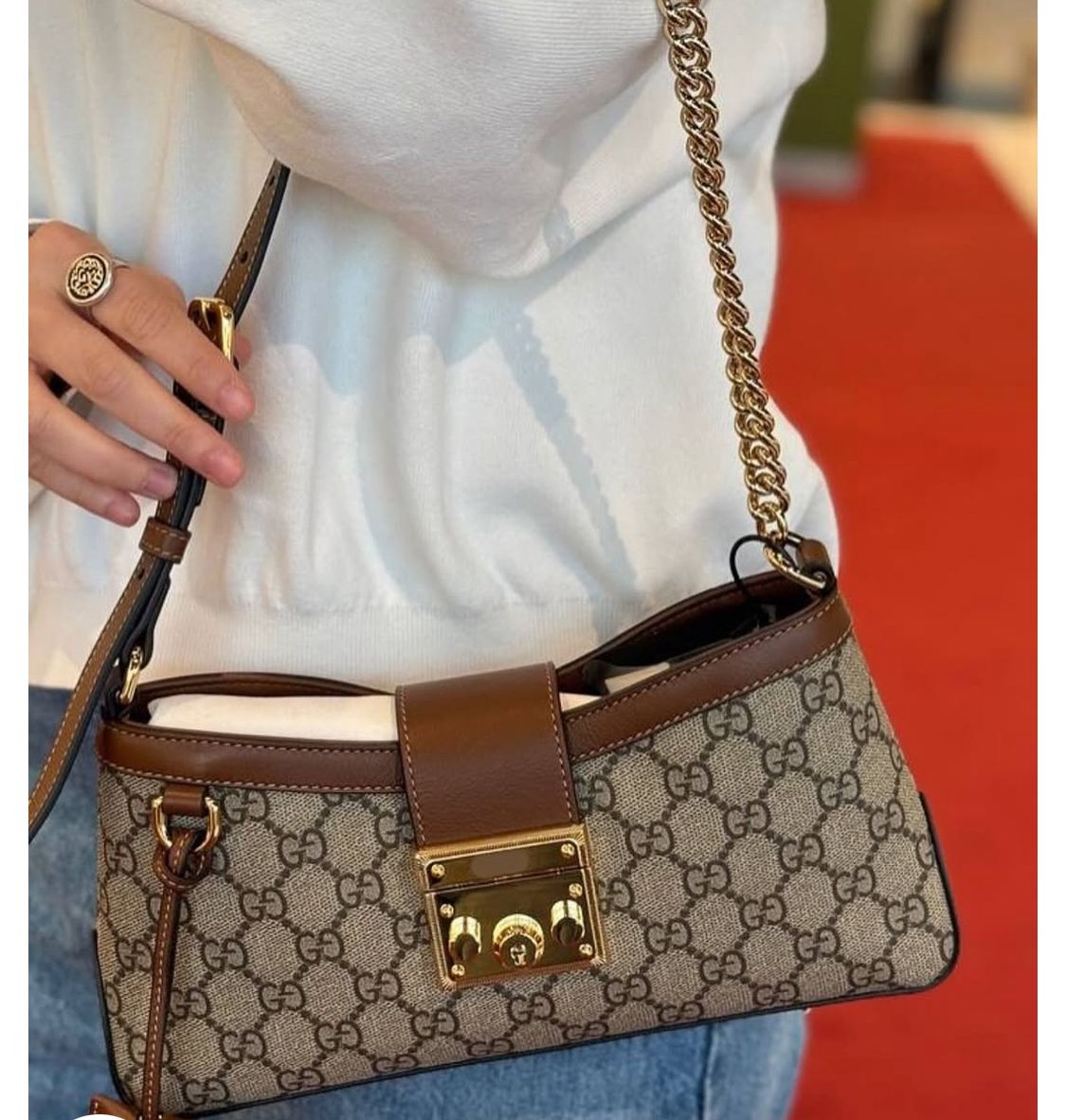 GUCCI PADLOCK – Women Shoulder Bag (New Design) (Brown)