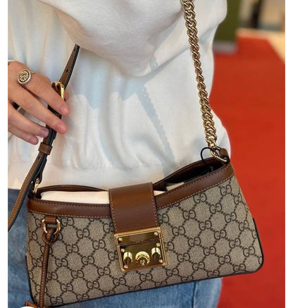 GUCCI PADLOCK – Women Shoulder Bag (New Design) (Brown)