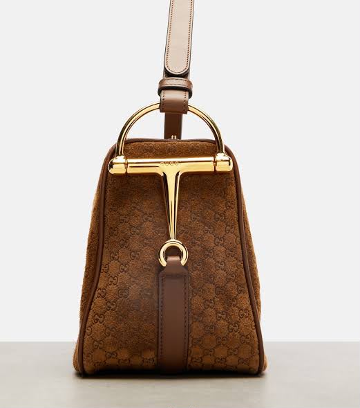 G-U-C-C-I Half Horsebit Medium Shoulder Bag – Premium Quality Women Bag | Brand Box Packaging (Brown)