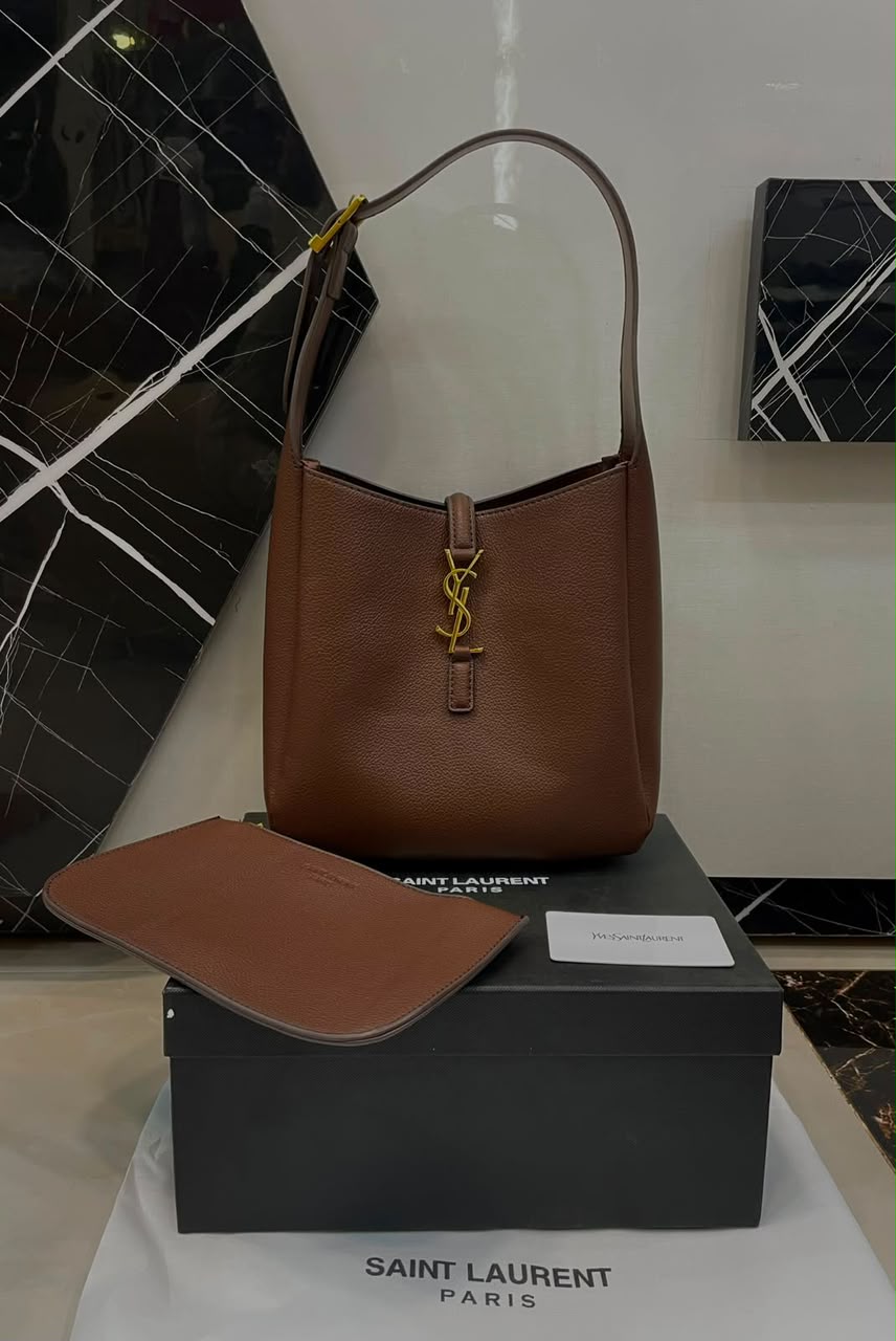 Y-S-L Saint Laurent Paris Le 5 à 7 Supple Small Hobo Bag – Grained Leather | Master Quality | Brown