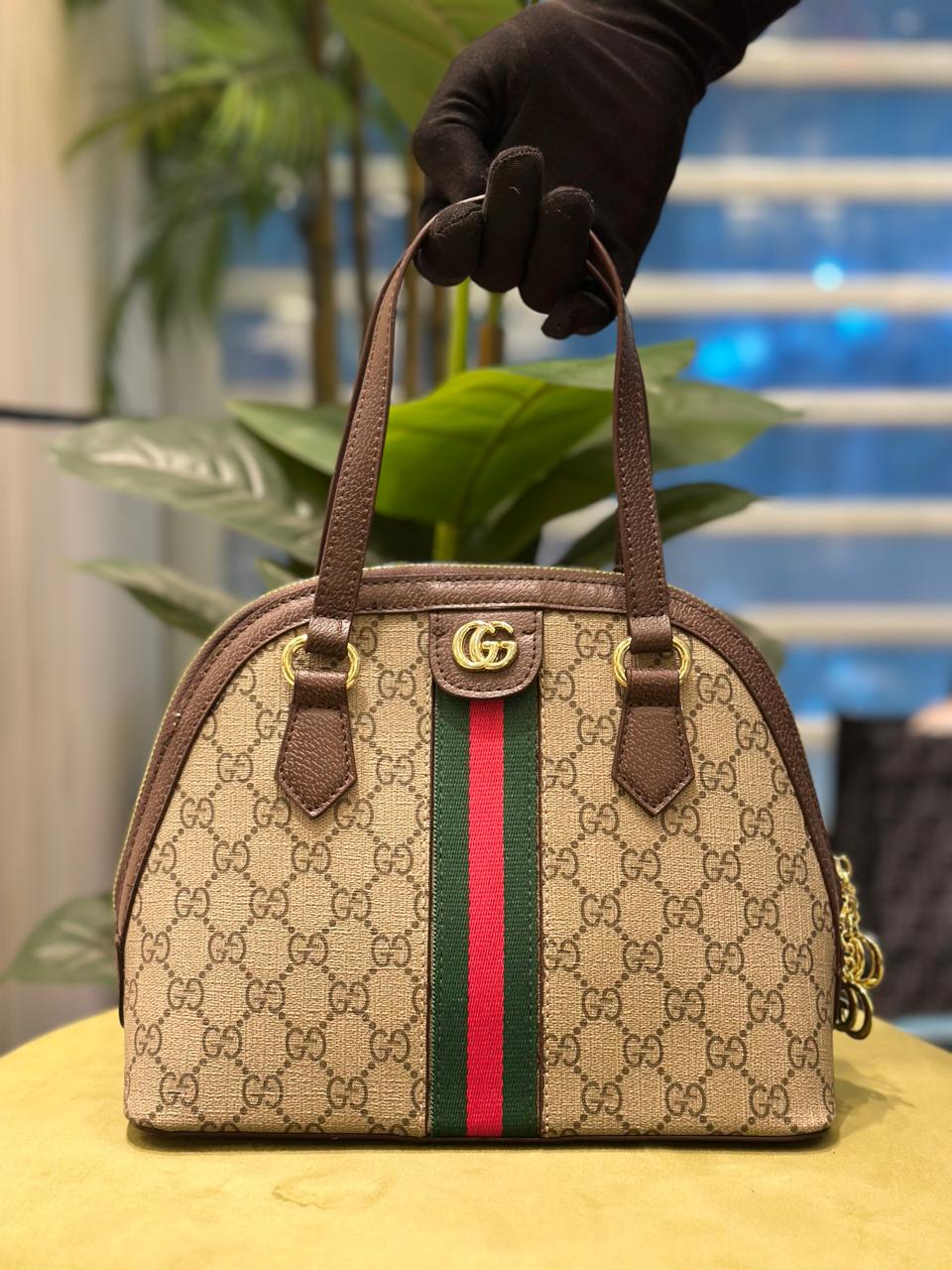 G-U-C-C-I OFFICIAL MODEL HAND BAG – Women Bag (8 × 10) (Beige Brown)