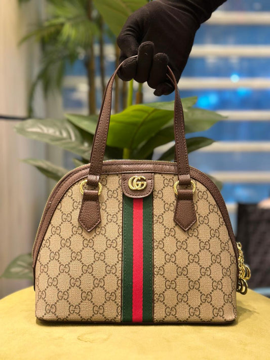 G-U-C-C-I OFFICIAL MODEL HAND BAG – Women Bag (8 × 10) (Beige Brown)